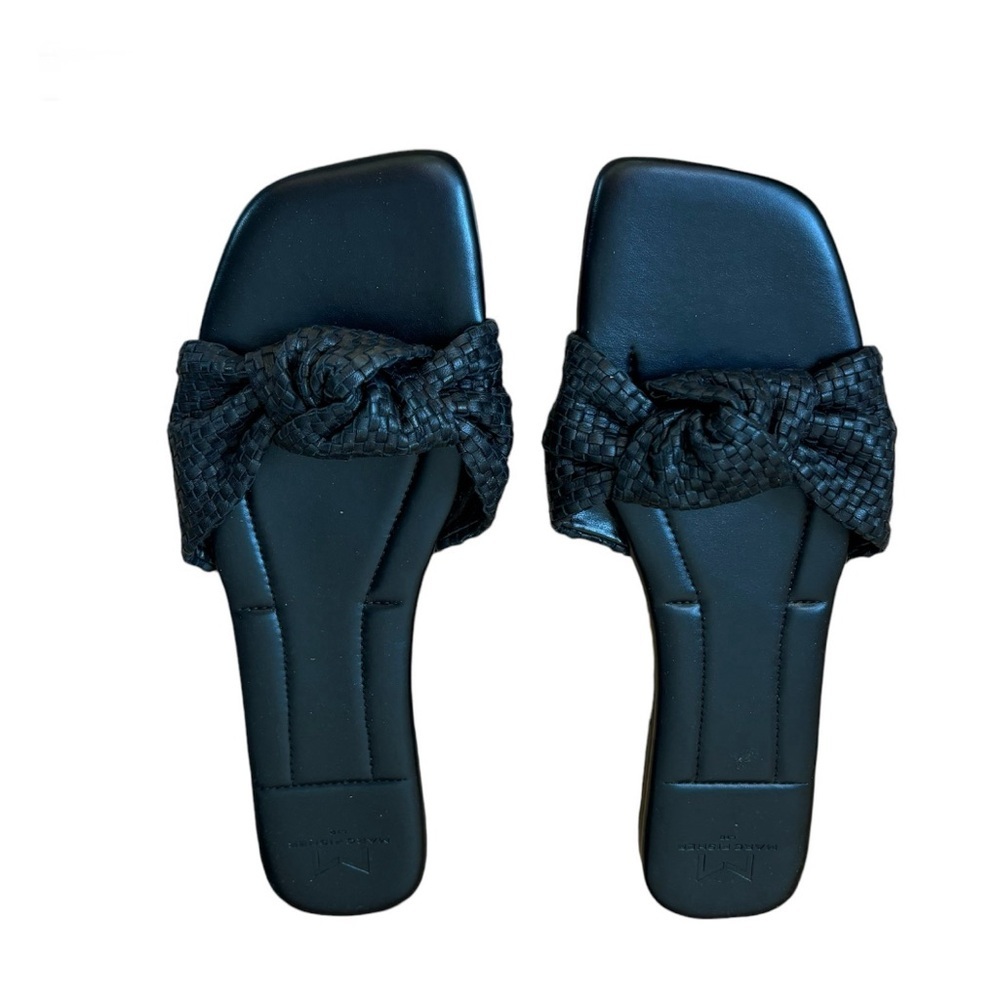 Marc Fisher Black Woven Sandals